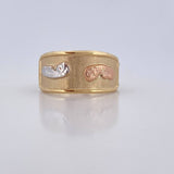 Anillo Virgen Maria 1.7g / T8 1/2 Tres Oros 18K