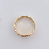 Anillo Virgen Maria 1.7g / T8 1/2 Tres Oros 18K