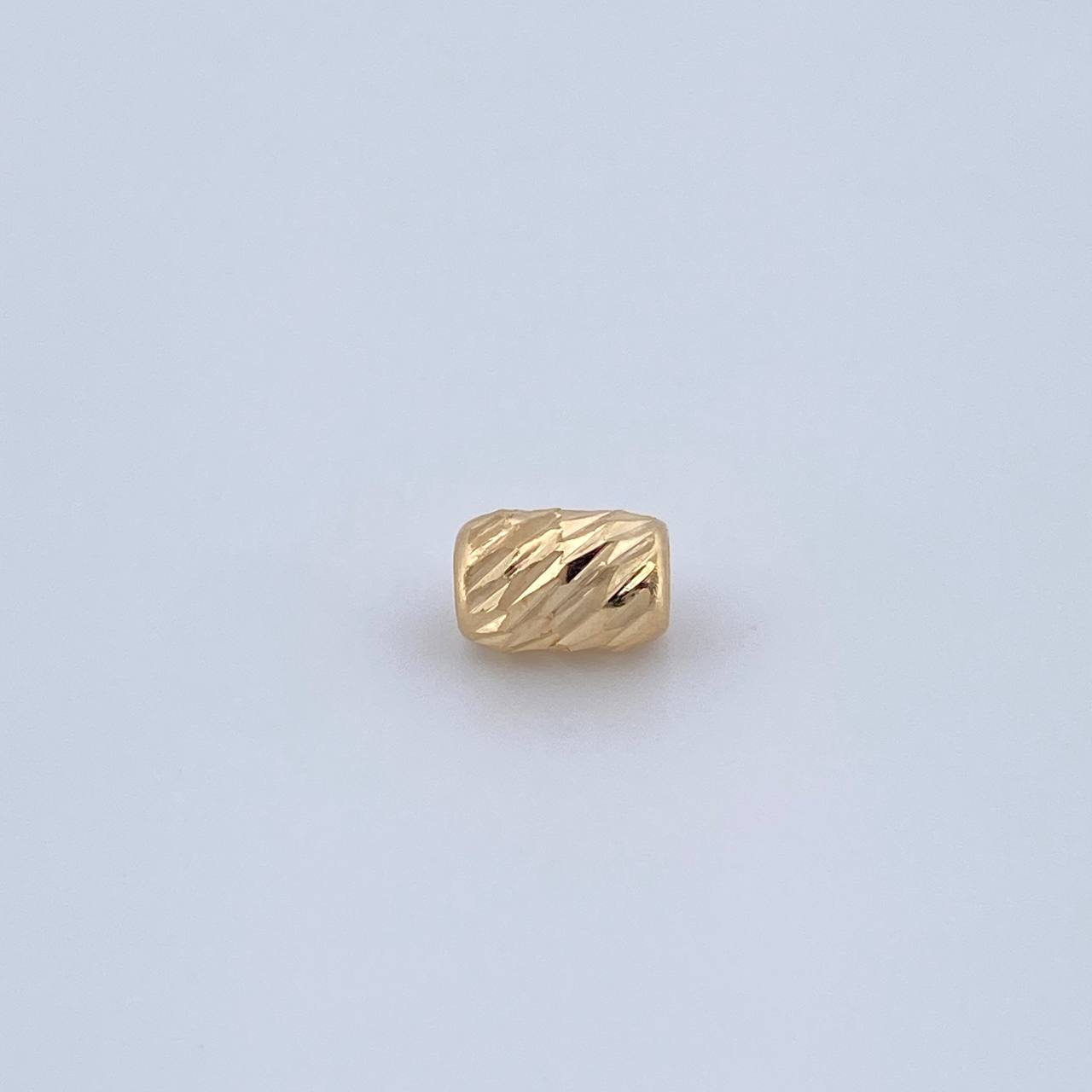 Herraje Cilindro 0.15gr / 0.5cm / 4mm Diamantado Oro Amarillo &