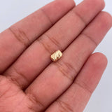 Herraje Cilindro 0.15gr / 0.5cm / 4mm Diamantado Oro Amarillo &