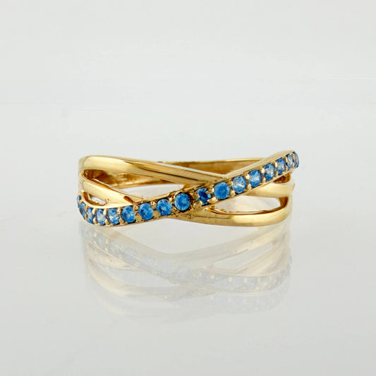 Anillo Carril Enlazado 1.65gr / T6 3/4 / Oro Amarillo 18K ©