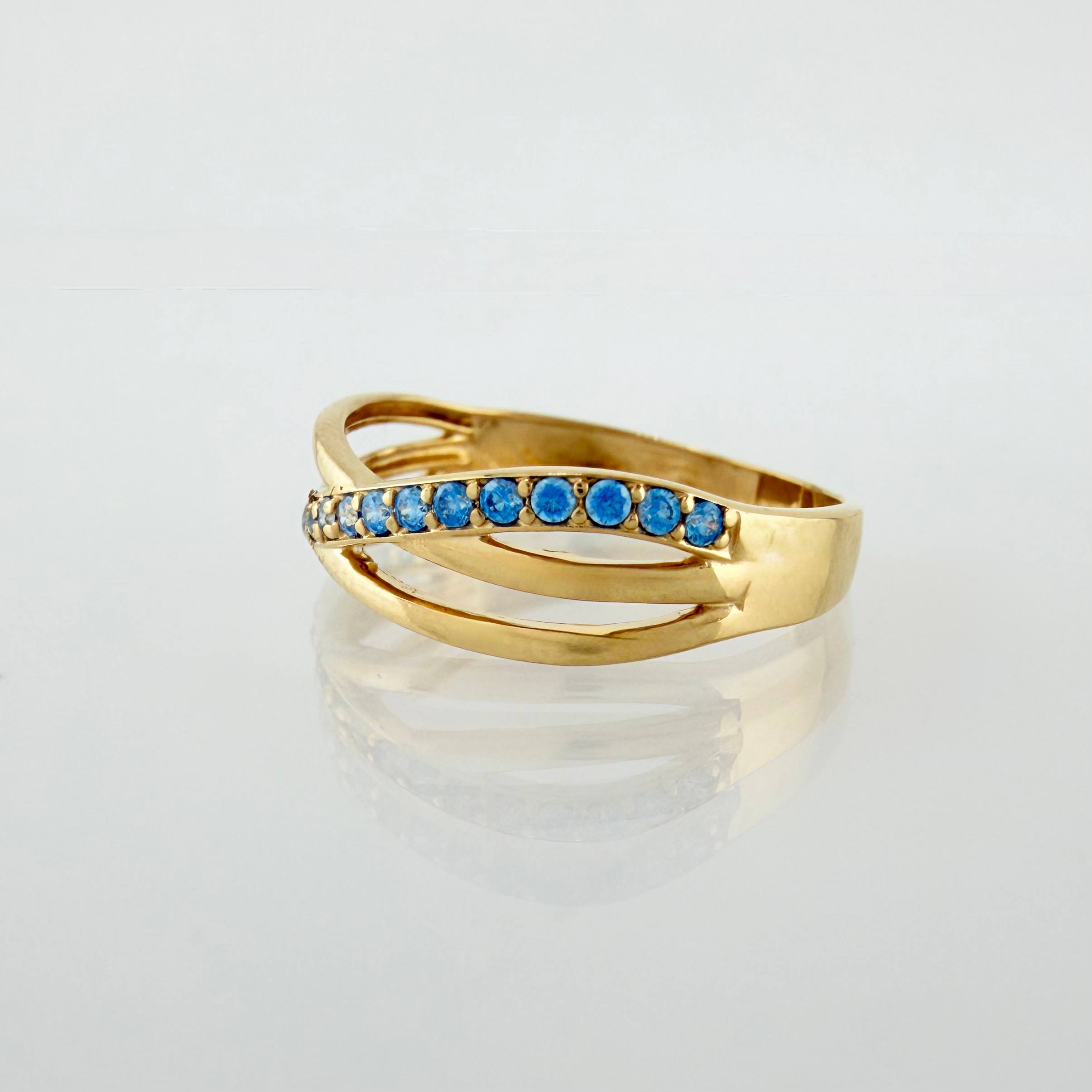 Anillo Carril Enlazado 1.65gr / T6 3/4 / Oro Amarillo 18K ©