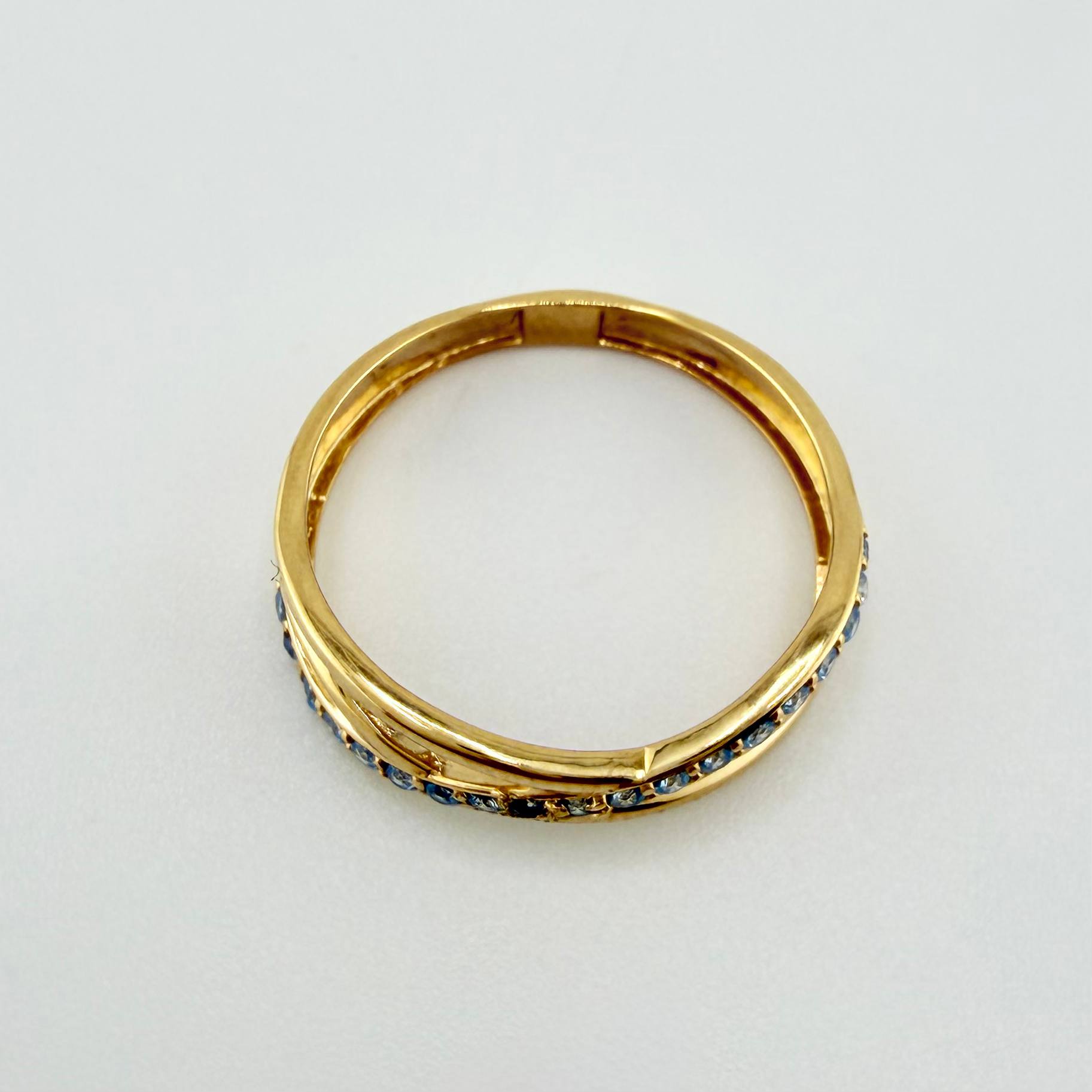Anillo Carril Enlazado 1.65gr / T6 3/4 / Oro Amarillo 18K ©