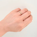 Anillo Carriles Cruzados 1.65gr / T6 1/2 / Oro Amarillo 18K ©