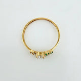 Anillo Solitario Flores Delicadas 0.85gr / T4 1/2 / Oro Amarillo 18K ©