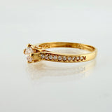 Anillo Solitario Cetro Tupido 1.9gr / T6 1/4 / Oro Amarillo 18K ©