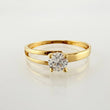 Anillo Solitario Carril Hueco 1.1gr / T5 1/4 / Oro Amarillo 18K