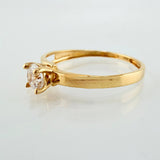 Anillo Solitario Carril Hueco 1gr / T5 1/2 / Oro Amarillo 18K ©