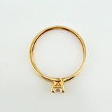 Anillo Solitario Carril Hueco 1.1gr / T5 1/4 / Oro Amarillo 18K