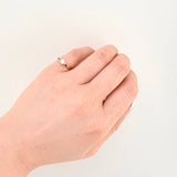 Anillo Solitario Carril Hueco 1.1gr / T5 1/4 / Oro Amarillo 18K