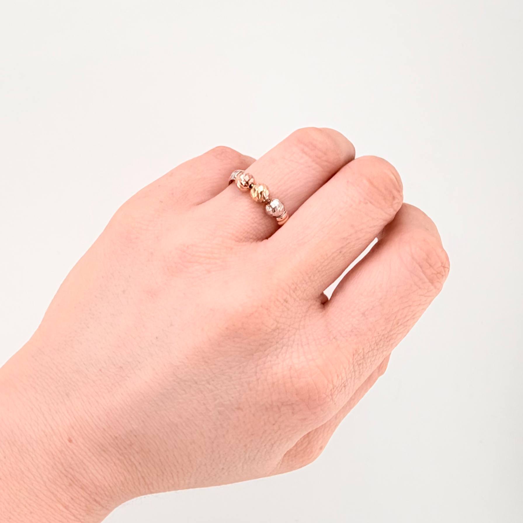 Anillo Trío Bolas 1.35gr / T5 / Tres Oros 18K