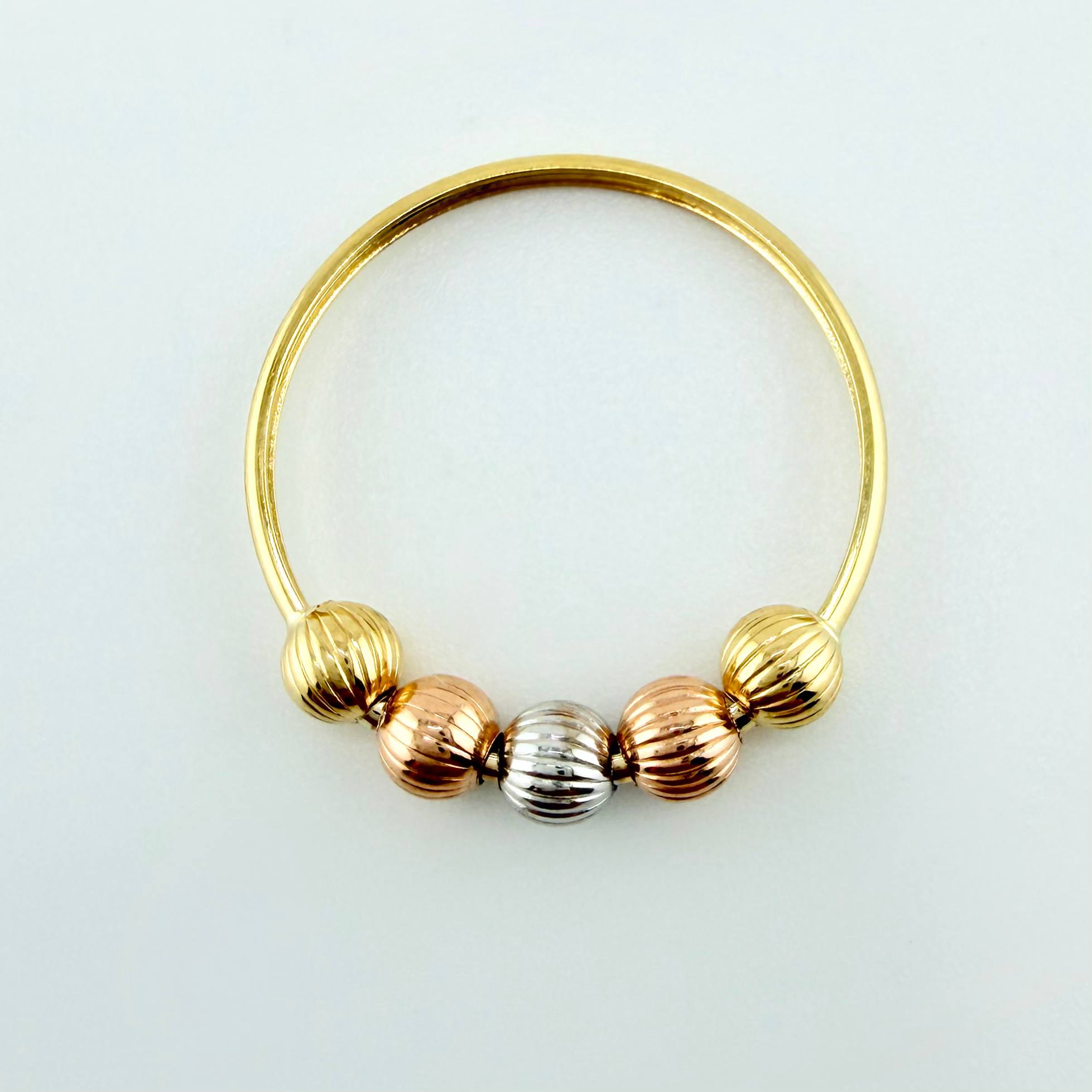 Anillo Bolas 1gr / T6 / Tres Oros 18K ©