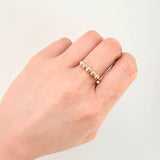 Anillo Bolas 1gr / T7 / Tres Oros 18K ©