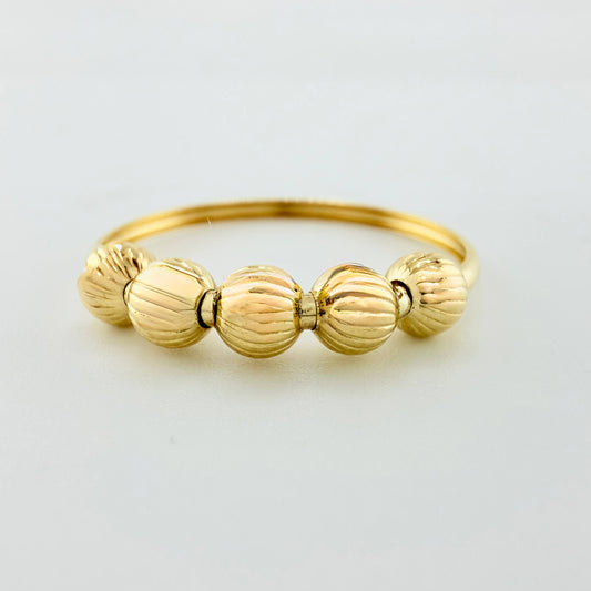 Anillo Bolas 1gr / T7 1/4 / Oro Amarillo 18K ©