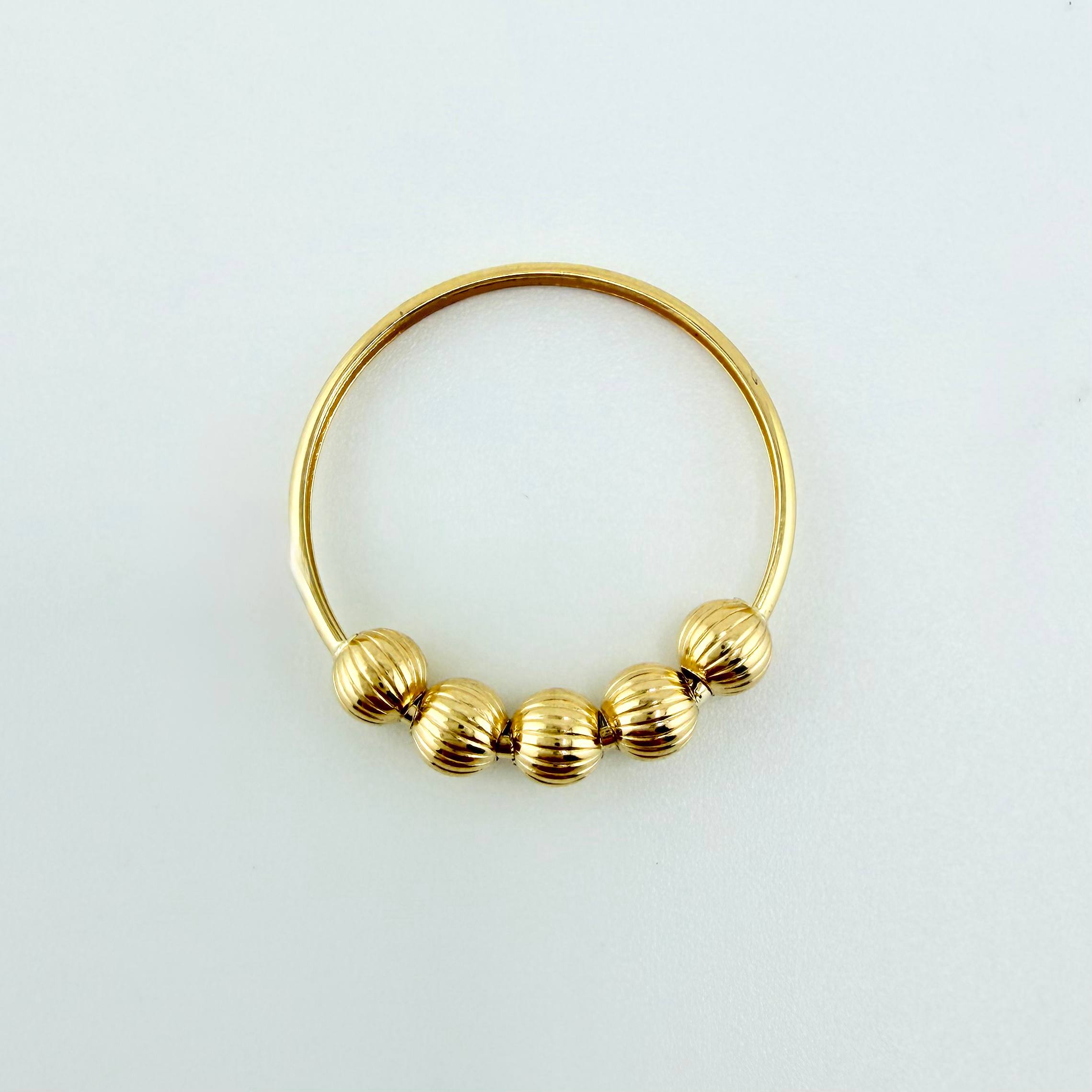 Anillo Bolas 1.05gr / T8 / Oro Amarillo 18K ©