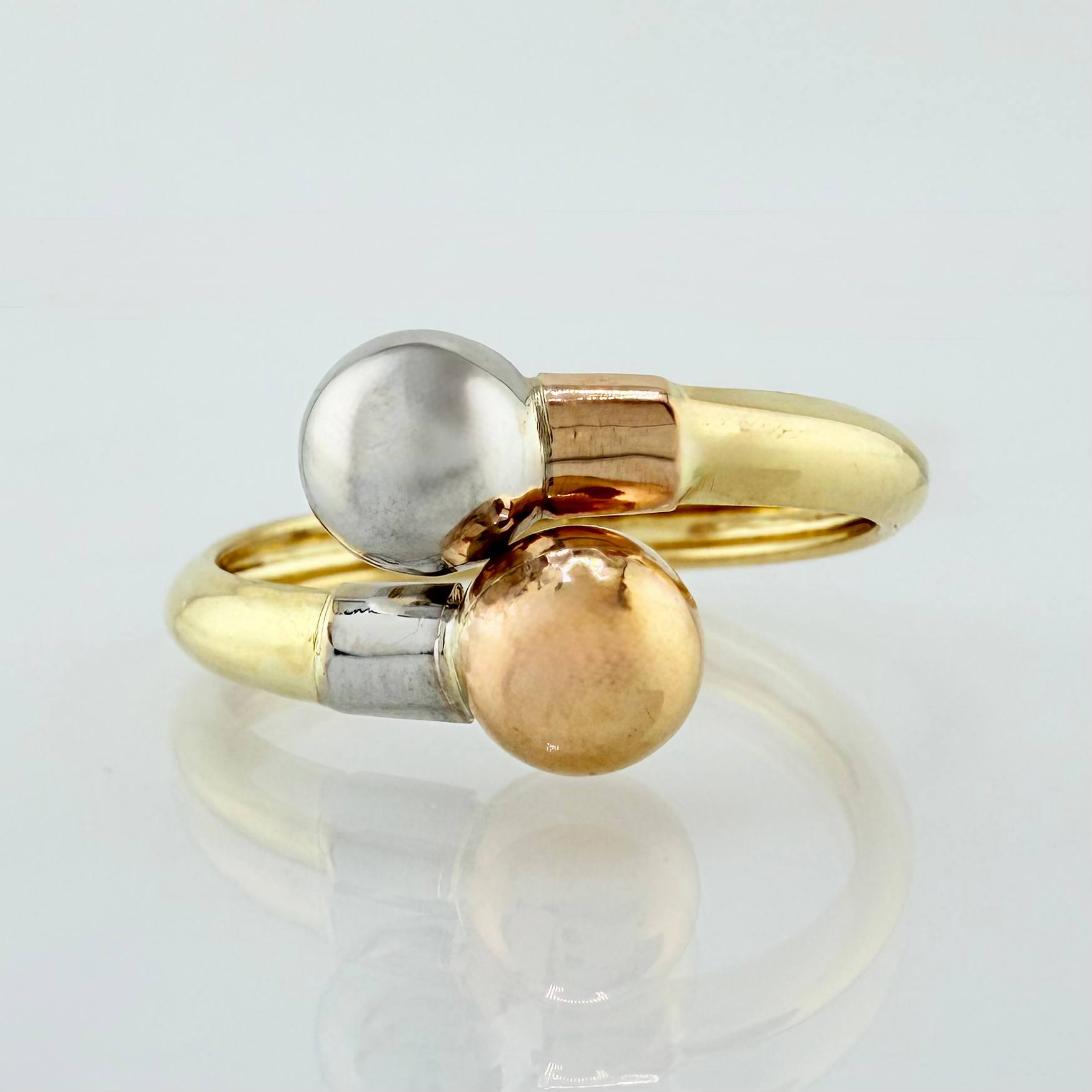 Anillo Tú Y Yo 1gr / T7 3/4 / Tres Oros 18K ©