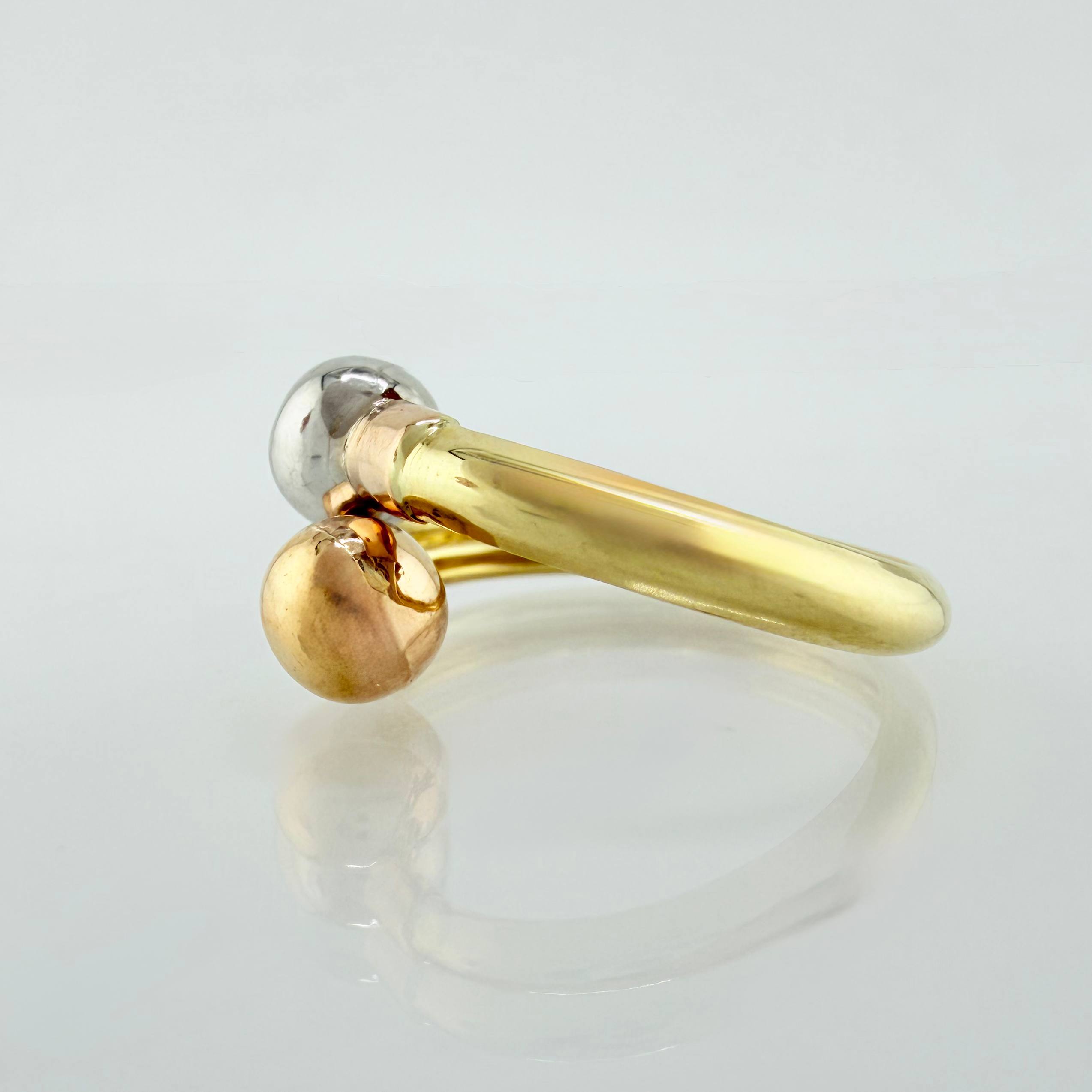 Anillo Tú Y Yo 1gr / T7 3/4 / Tres Oros 18K ©