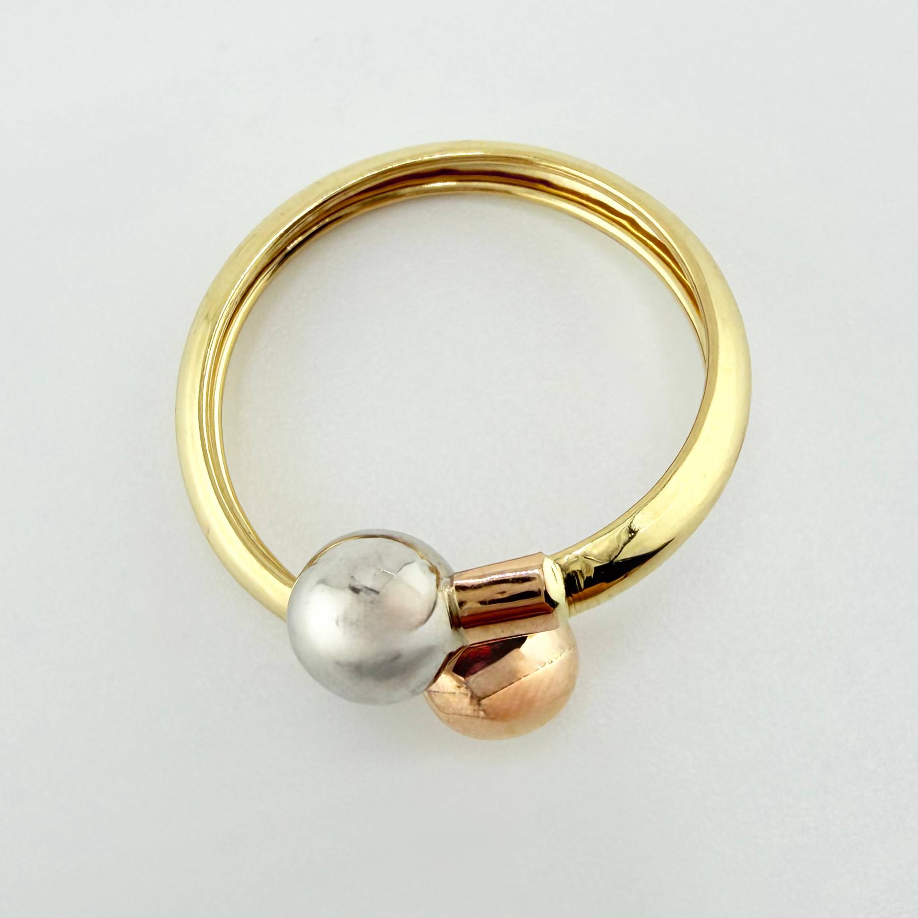 Anillo Tú Y Yo 1gr / T7 3/4 / Tres Oros 18K ©