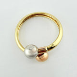 Anillo Tú Y Yo 1.65gr / T8 1/4 / Tres Oros 18K ©