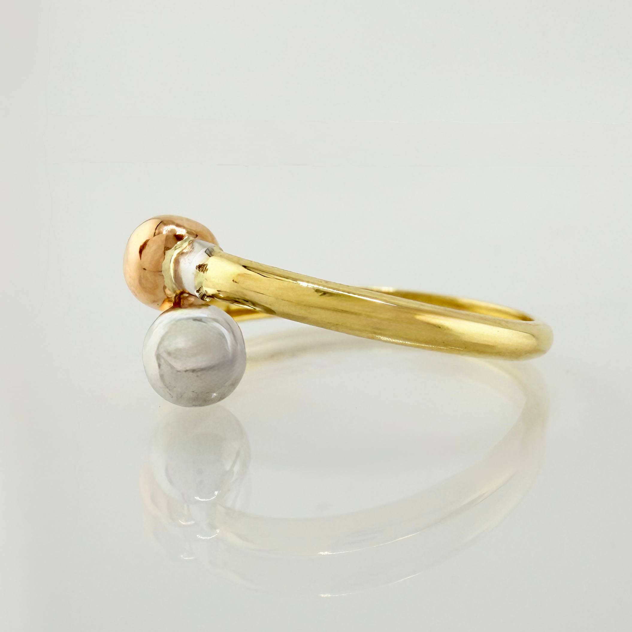 Anillo Tú Y Yo 1gr / T8 1/4 / Tres Oros 18K ©