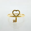 Anillo Llave Corazón 1.6gr / T8 1/4 / Oro Amarillo 18K
