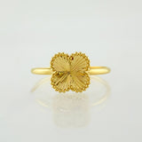 Anillo Trebol Dorado 1.05gr / T6 / Oro Amarillo Nac.Esp. 18K ©