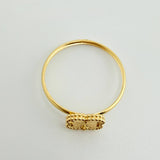 Anillo Trebol Dorado 1.1gr / T6 / Oro Amarillo Nac.Esp. 18K