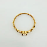 Anillo Solitario Ojos 1.15gr / T6 3/4 / Oro Amarillo 18K ©