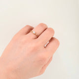 Anillo Solitario Ojos 1.15gr / T6 3/4 / Oro Amarillo 18K ©