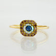 Anillo Halo Cuadrado 2.05gr / T7 3/4 / Oro Amarillo 18K ©