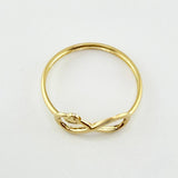 Anillo Infinito Corazón 0.65gr / T8 / Oro Amarillo 18K