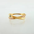 Anillo Carriles Cruzados 1.65gr / T7 3/4 / Oro Amarillo 18K ©