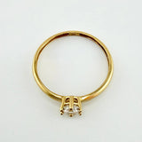 Anillo Solitario 1.2gr / T7 / Oro Amarillo 18K