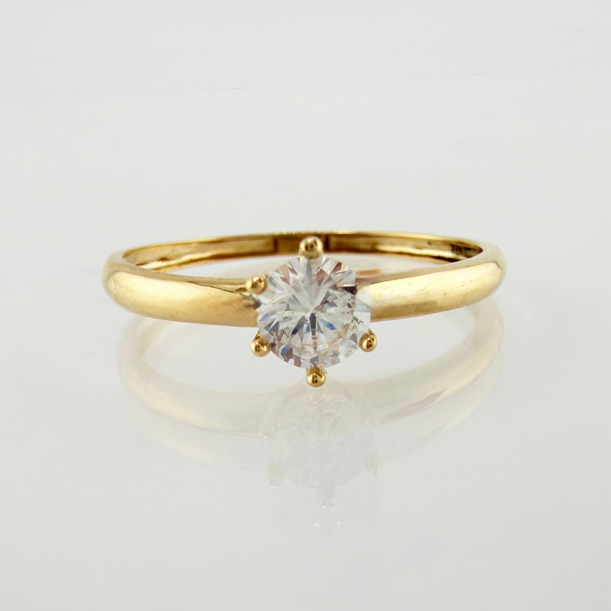 Anillo Solitario 1.25gr / T6 3/4 / Oro Amarillo 18K ©