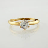 Anillo Solitario 1.2gr / T7 / Oro Amarillo 18K