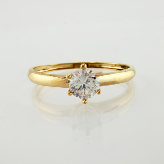 Anillo Solitario 1.25gr / T6 3/4 / Oro Amarillo 18K ©