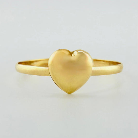 Anillo Corazón 0.75gr / T7 3/4 / Oro Amarillo 18K ©