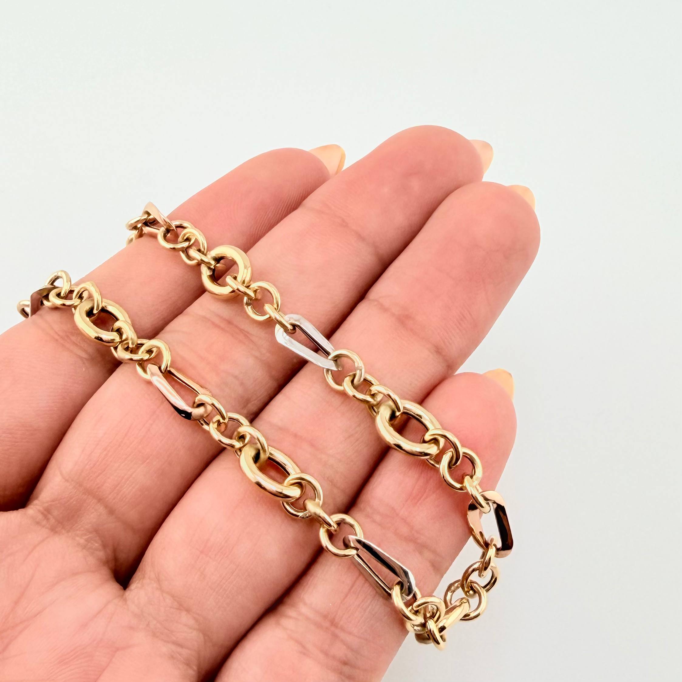 Pulso Aro Seguido 3.85gr / 19cm / 5mm Tres Oros +4 18K