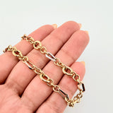 Pulso Aro Seguido 3.85gr / 19cm / 5mm Tres Oros +4 18K