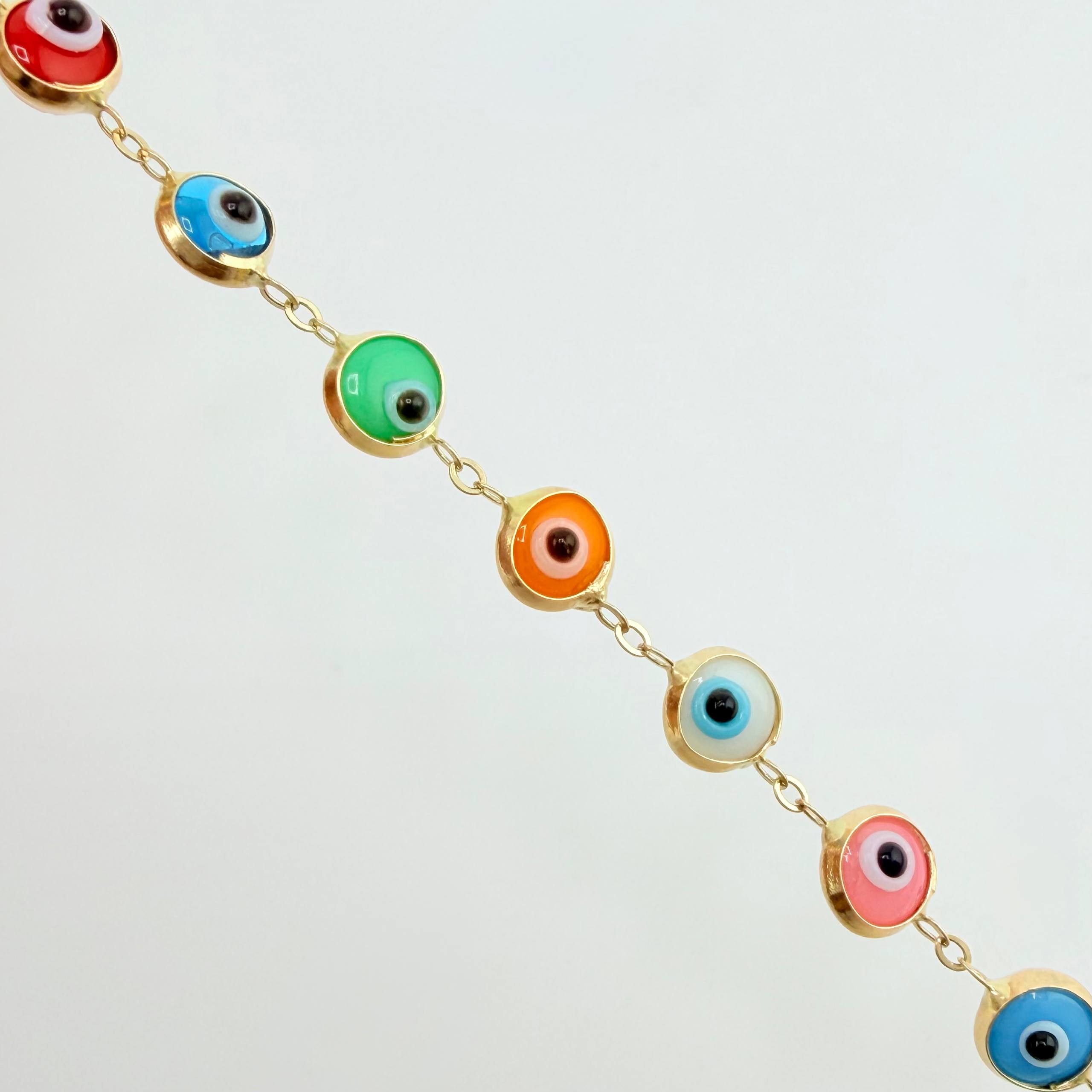 Pulso Ojos Turcos 2.75gr / 19.5cm / 4.7mm Oro Amarillo +4 18K