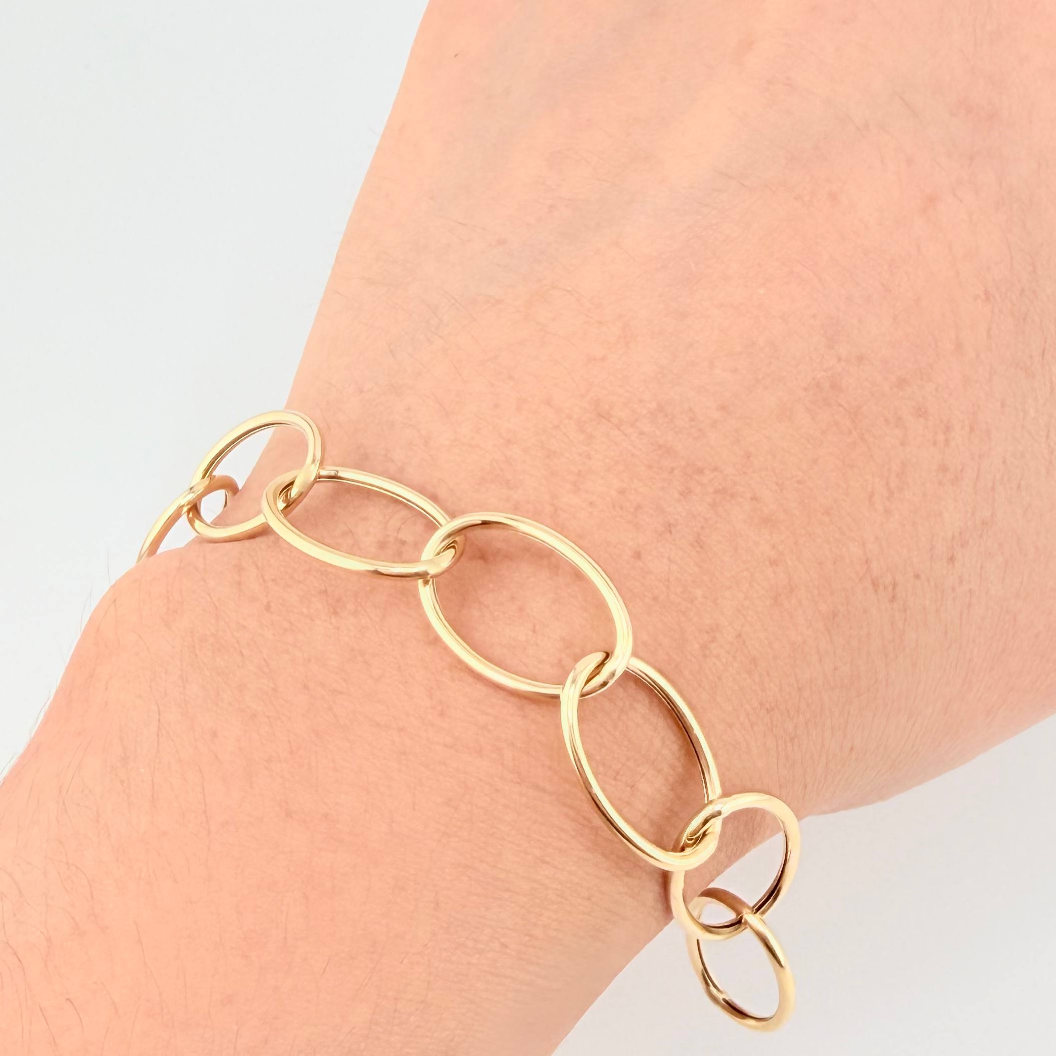 Pulso Burbujas 6.4gr / 19cm / 12mm Oro Amarillo +4 18K