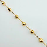 Pulso Denario Virgen Milagrosa Cruz 3.25gr / 19cm-21cm / 3.8mm Oro Amarillo +4 18K