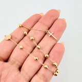 Pulso Denario Virgen Milagrosa Cruz 3.25gr / 19cm-21cm / 3.8mm Oro Amarillo +4 18K