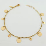 Pulso Roll On Placas Circulares 2.75gr / 16.5cm-18.5cm / 1.5mm Oro Amarillo +4 18K