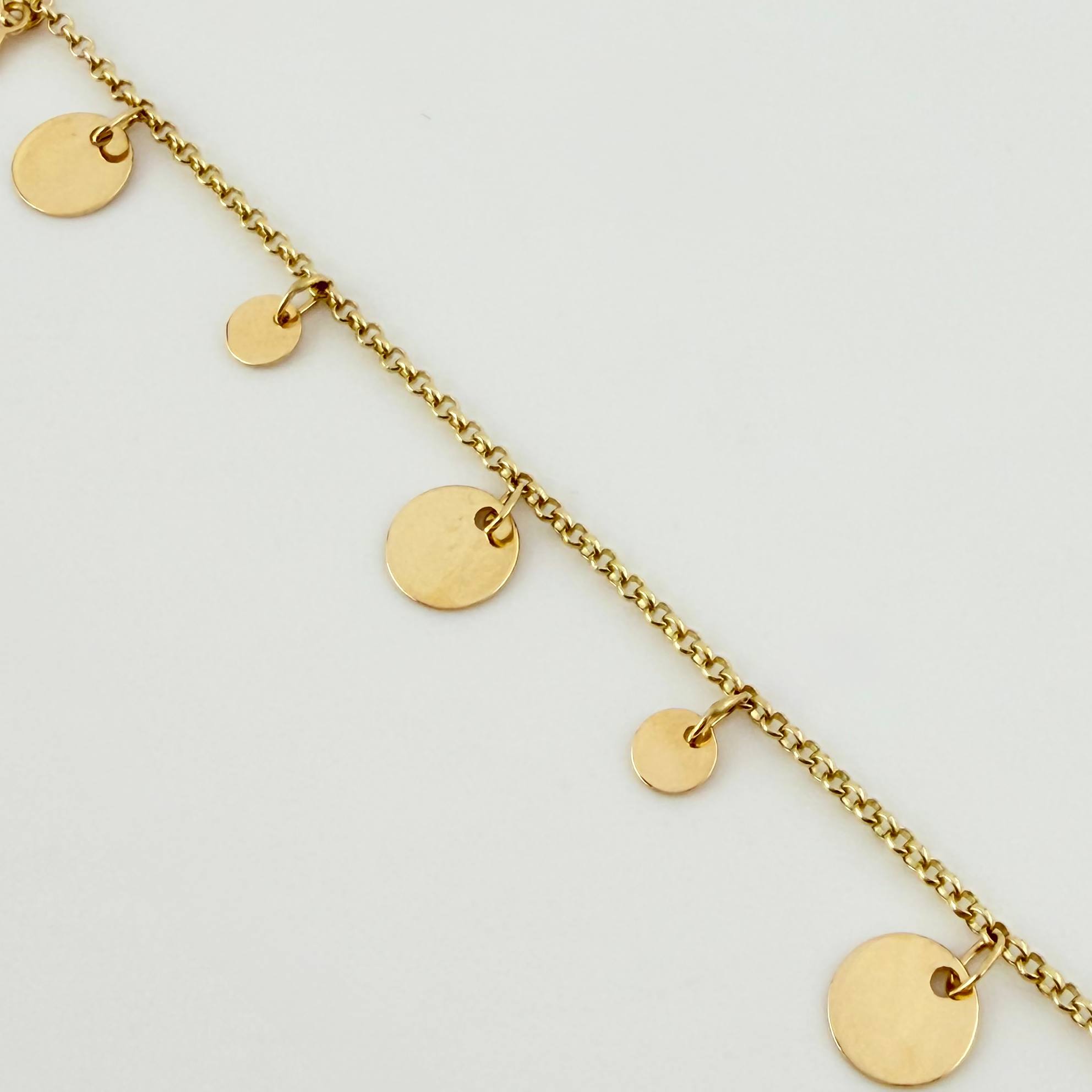 Pulso Roll On Placas Circulares 2.75gr / 16.5cm-18.5cm / 1.5mm Oro Amarillo +4 18K