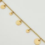 Pulso Roll On Placas Circulares 2.75gr / 16.5cm-18.5cm / 1.5mm Oro Amarillo +4 18K