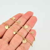 Pulso Roll On Placas Circulares 2.75gr / 16.5cm-18.5cm / 1.5mm Oro Amarillo +4 18K