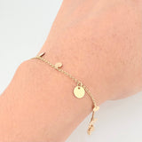 Pulso Roll On Placas Circulares 2.75gr / 16.5cm-18.5cm / 1.5mm Oro Amarillo +4 18K