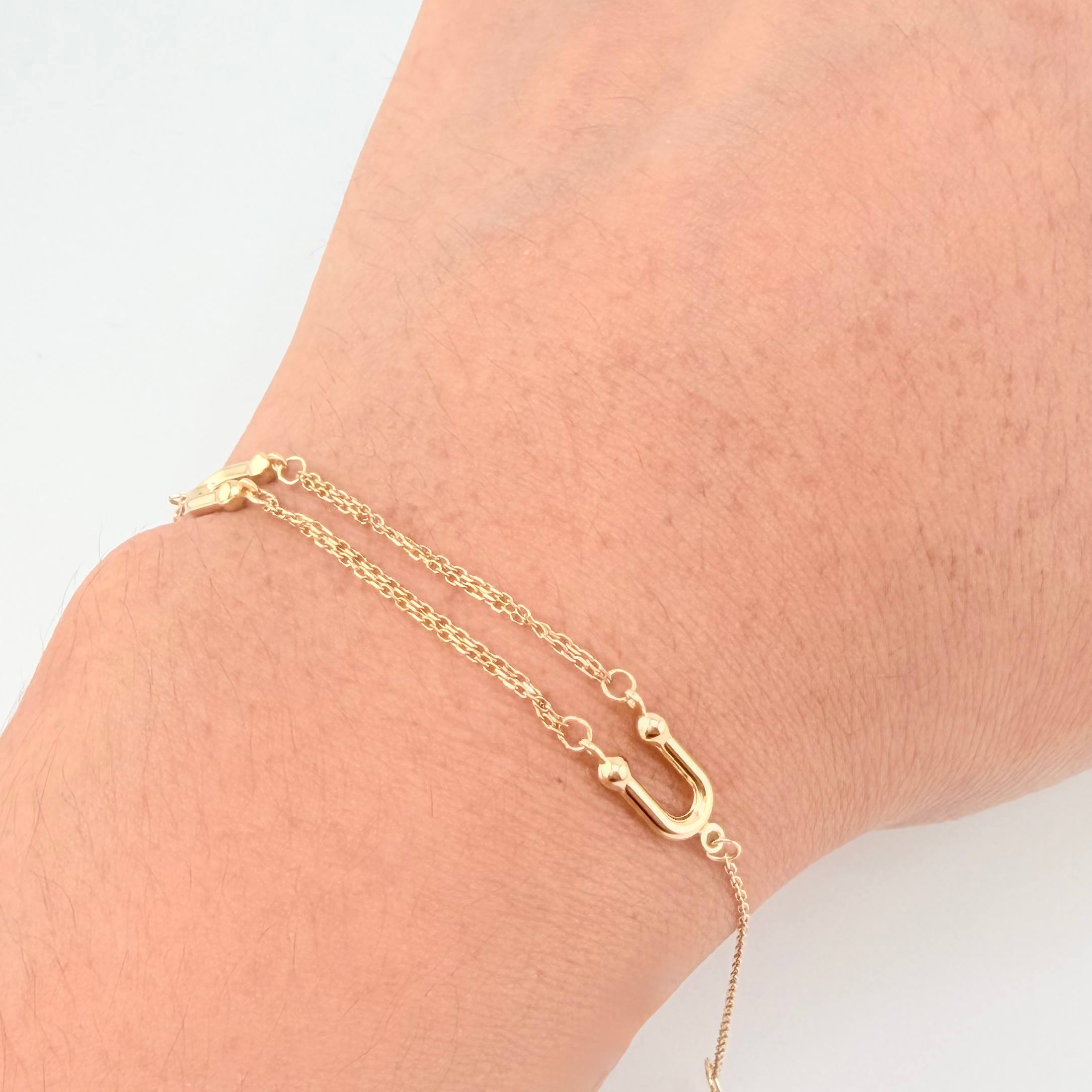 Pulso Cajón Imanes 1.3gr / 17cm-19cm / 0.8mm Oro Amarillo +4 18K