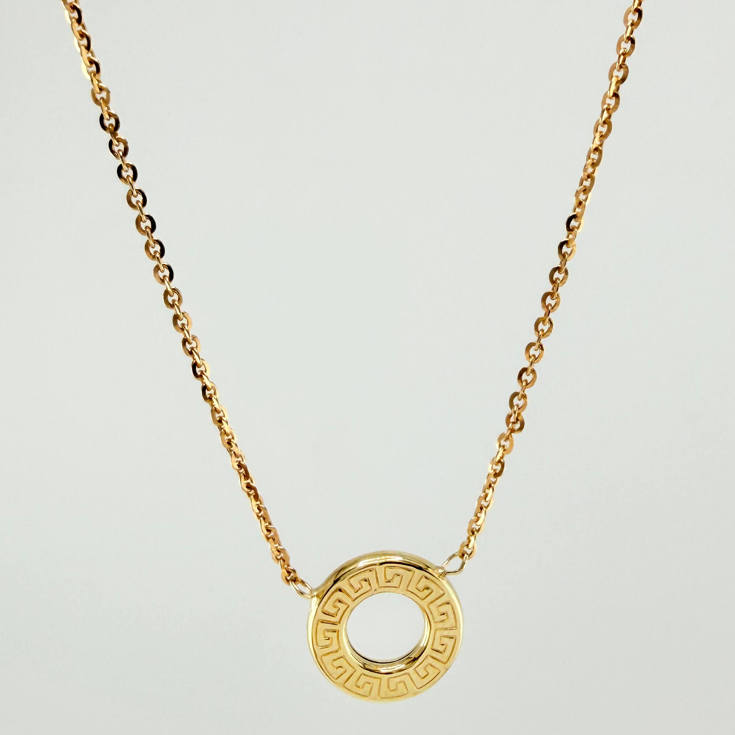 Cadena Aro Seguido Aro Tribal 3.9gr / 45cm / 1.4mm Oro Amarillo +4 18K